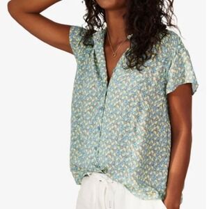Baukjen Blouse US 8 UK 12 Evelyn Seed Print Short Sleeve Shirt Top Cottagecore